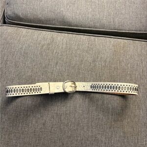 Calleen Cordero Studded Women's Fashion Belt in Off-White